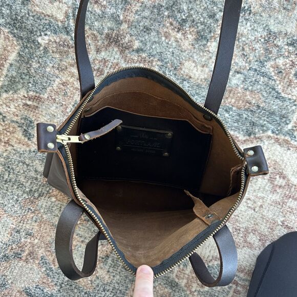 Portland Leather Goods Medium Classic Tote Handbag In Grizzly - Picture 11 of 11